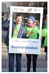 Happening wolontariacki na Placu Kazimierza Jagiellończyka w Malborku