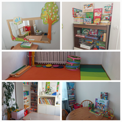 Gabinety specjalistów: logopedyczny, terapii pedagogcznej, psychologa i pedagoga specjalnego.