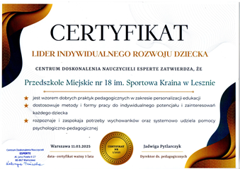 Certyfikat Jakości