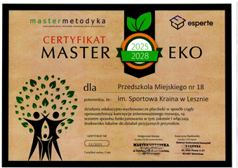 Certyfikat Master Eko