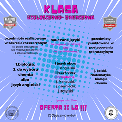 Oferta kształcenia klasa biologiczno- chemiczna