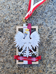 Medal upamiętniający udział w Biegu Niepodległości 2025 26.