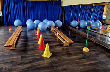 sala lustrzana do rytmiki i zajęć gimnastycznych