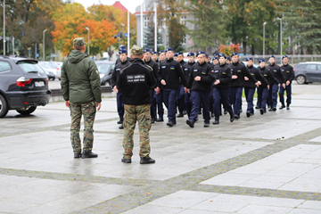 Musztra z przedstawicielami Straży Granicznej