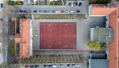 Z lotu ptaka - boisko szkolne